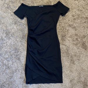 Fashion Nova fitted bandage black dress